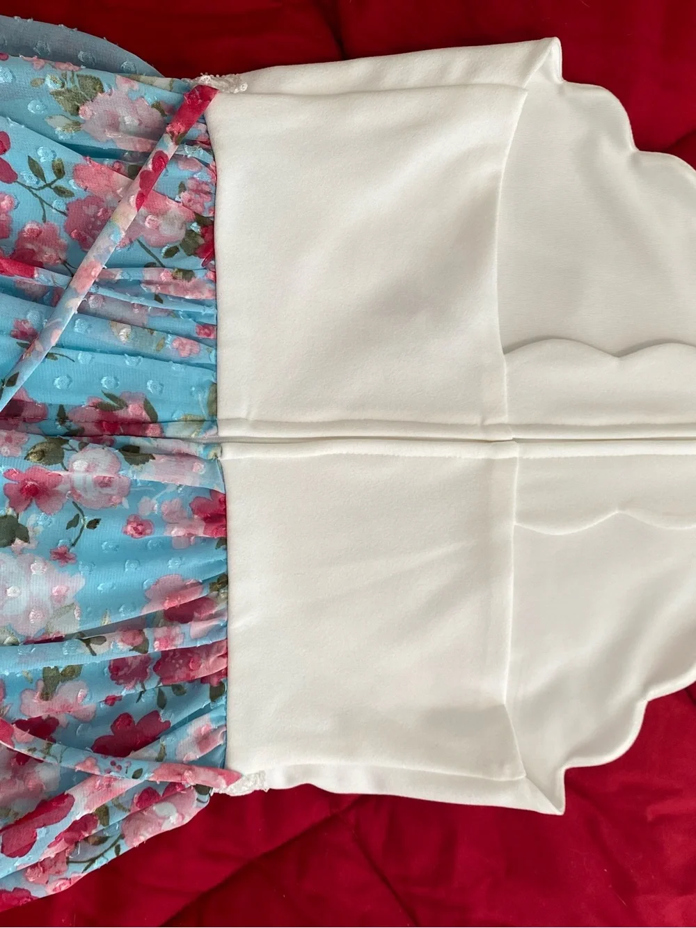 Speechless White and Aqua Floral Dress